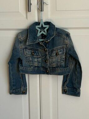 💙👶 Ralph Lauren Cropped Denim Jacket – 100% Cotton – Size 3T 👶💙